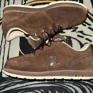 Lugz Brown Suede Sneakers with Minimalist Design